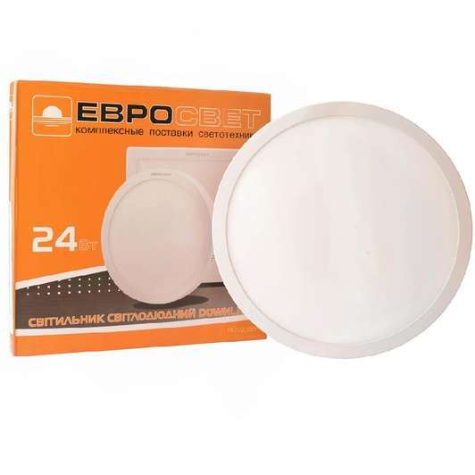 Светильник точечный врезной ЕВРОСВЕТ 24Вт круг LED-R-300-24 6400К