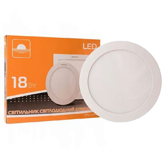 Светильник точечный врезной ЕВРОСВЕТ 18Вт круг LED-R-225-18 6400К