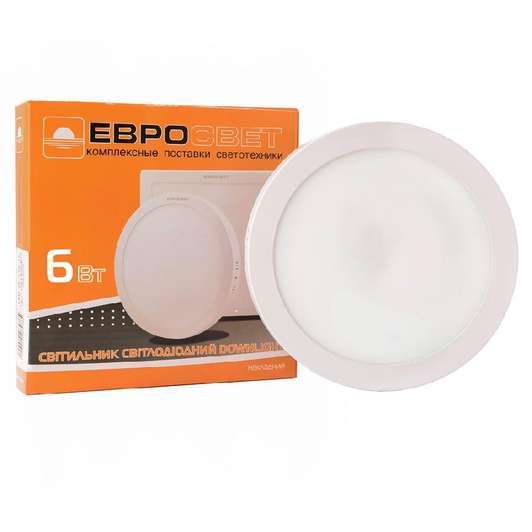 Светильник точечный накладной ЕВРОСВЕТ 6Вт круг LED-SR-120-6 6400К