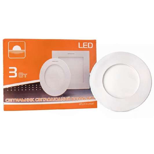 Светильник точечный врезной ЕВРОСВЕТ 3Вт круг LED-R-90-3 4200К