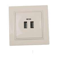 Розетка USB (2 порта) латте Enzo 2A IP22