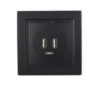Розетка USB (2 порта) Безупречный графит Enzo 2A IP22