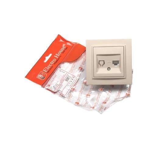 Розетка компьютерная латте Enzo IP22