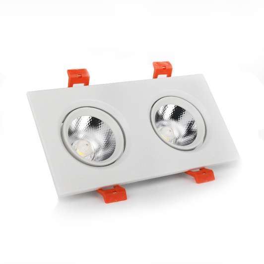LED светильник потолочный белый двойной 5W угол поворота 45° 4100К