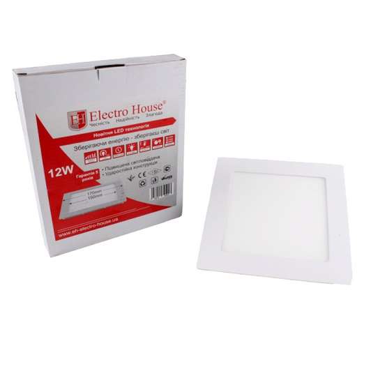 LED панель квадратная 12W 170х170мм