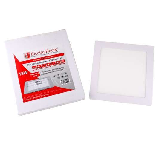 LED панель квадратная 18W 225х225мм