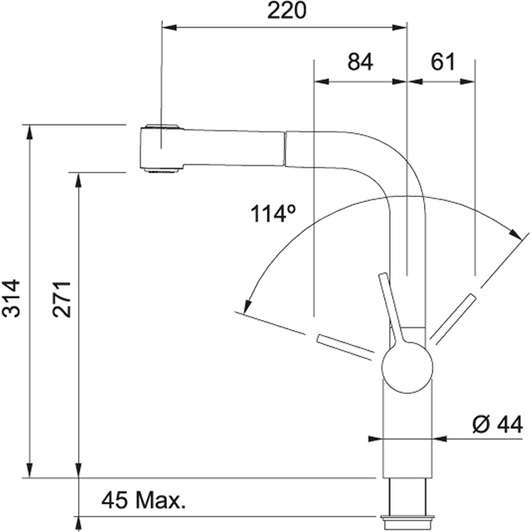 Frames by Franke Pull Out Spray - FS SL SW SS Нержавіюча сталь полірована