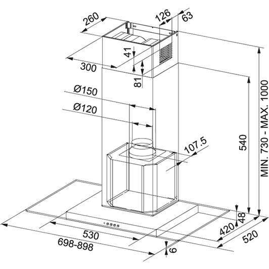 Glass Linear FGL 7115 Нержавіюча сталь полірована