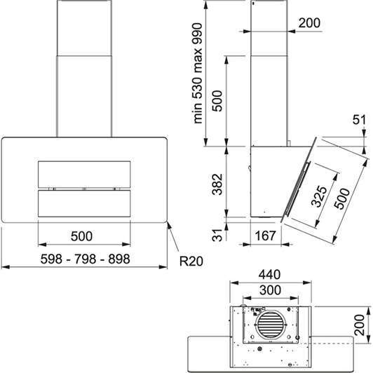 Maris FMA 605 BK Чорне скло